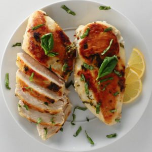 basil, lemon, chicken breast