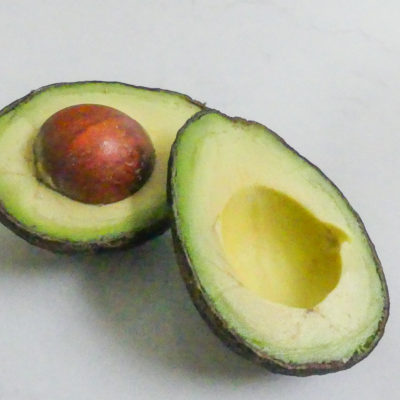 avocado sliced in half