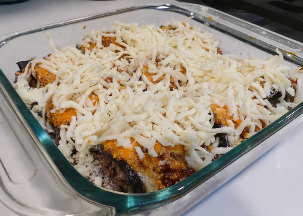 uncooked eggplant rollatini