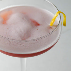 French martini with cassis and lemon