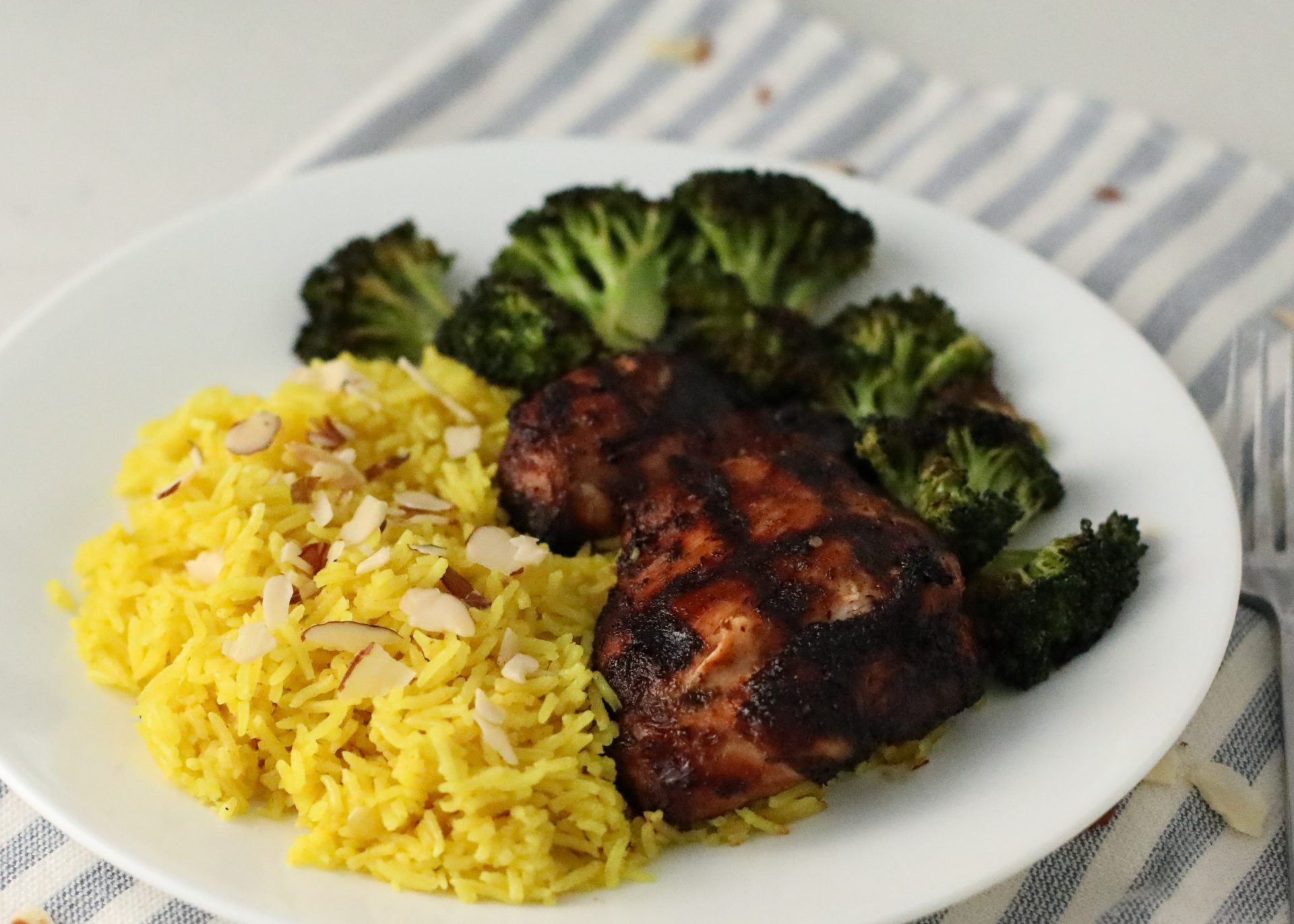 Tumeric Rice Buffet Presentation Easy One Pot Turmeric Coconut Rice with Toasted Almonds