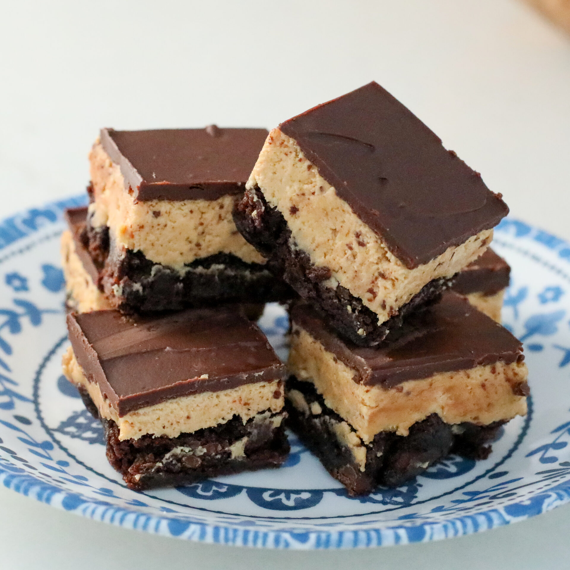 Fudgy Brownies Stuffed With a Layer of Peanut Butter