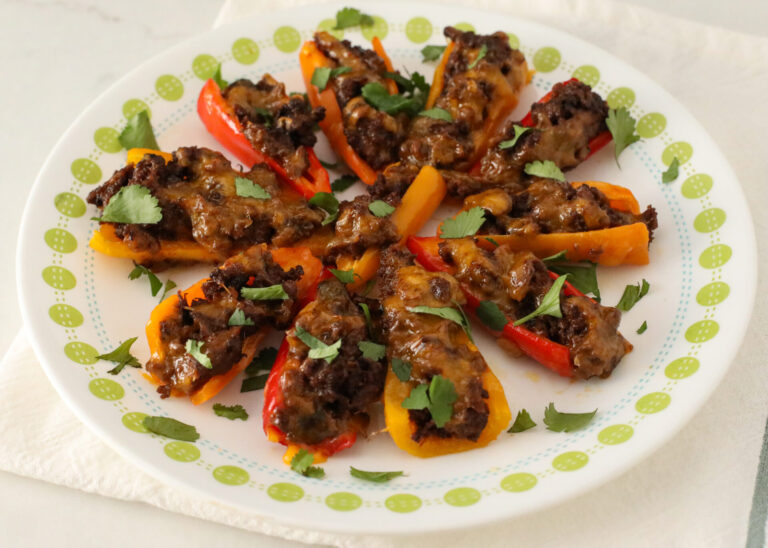 Cheesy Taco Stuffed Mini Peppers (Freezer-Friendly)