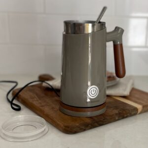 electric heated milk frother