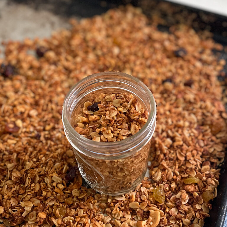 Homemade Granola on a sheet pan