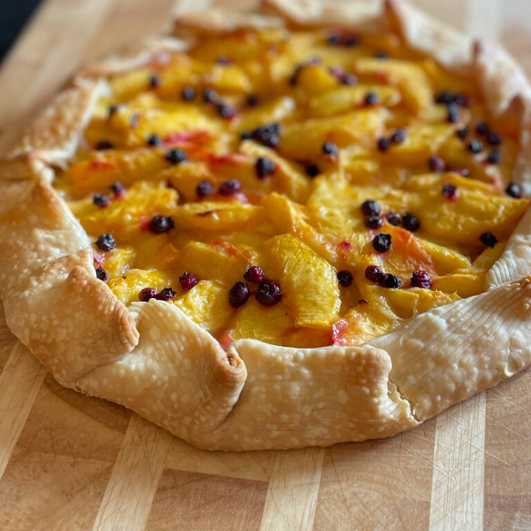 Peach and Blueberry Galette