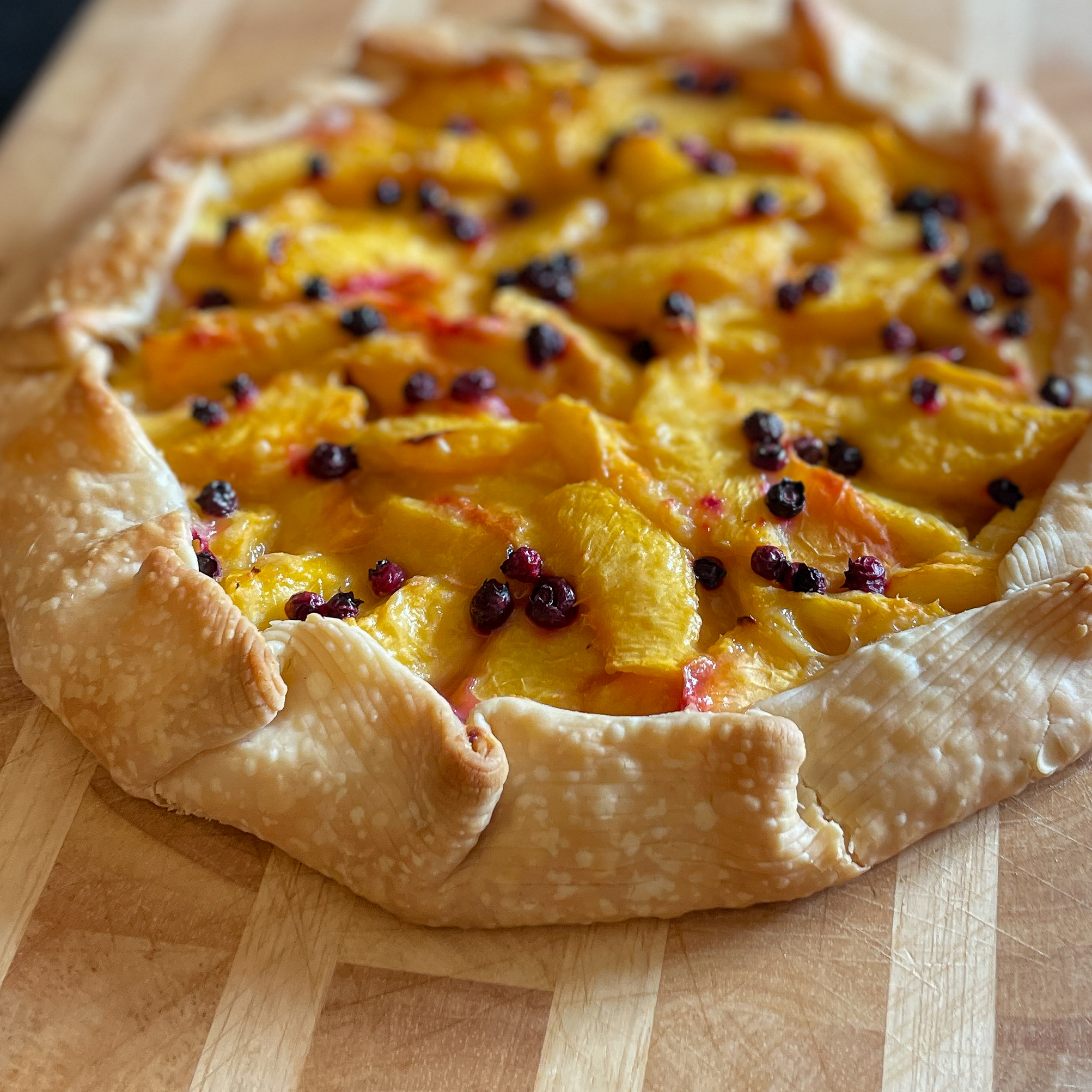 Peach and Blueberry Galette
