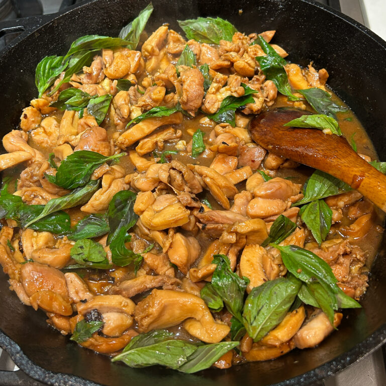 Easy Thai Basil Chicken Recipe with Jasmin Rice